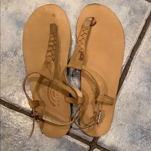 Rainbow Brand braided sandals- only worn once!